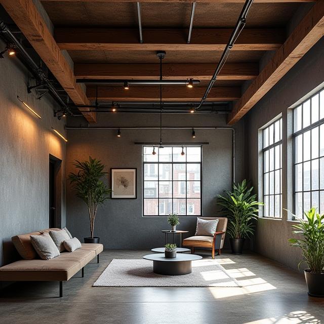 Loft industrial chic con acero y madera reciclada
