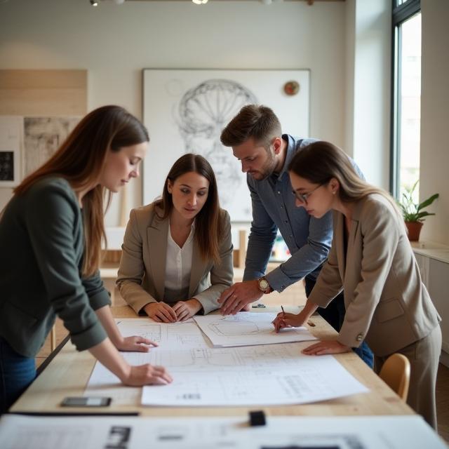 Equipo de Decoración Viva trabajando en un proyecto