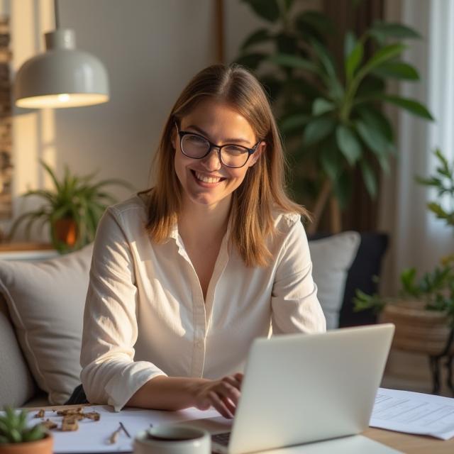 Diseñadora impartiendo taller online de decoración
